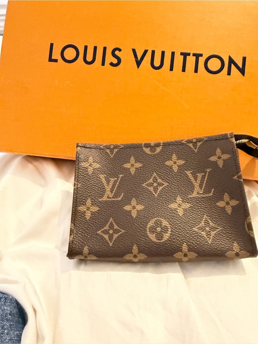 Louis Vuitton Monogram Canvas Clutch - Brown & Tan